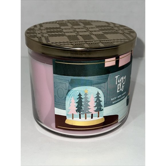 Bath & Body Works Candle TIPSY ELF 3 Wick Candle Day Exclusive NEW Holiday 2022 - Picture 10 of 16